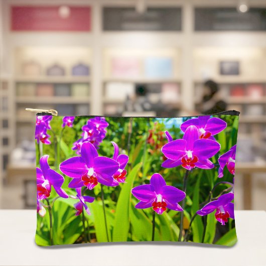 Lila Orchideen-Tasche Zubehörtasche