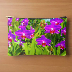 Lila Orchideen-Tasche Zubehörtasche