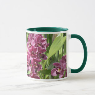 lila Orchideen Tasse
