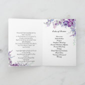 Lila Orchideen u. Kolibri-Begräbnis-Programm Programm (Innenseite)