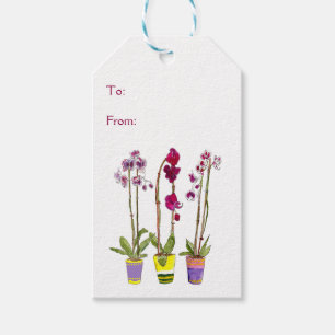 Lila Orchideen Verspielte Florale Boho Geschenkanh Geschenkanhänger