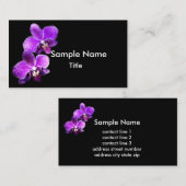 lila Orchideenblumenfotografie Visitenkarte (Vorne/Hinten)