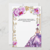 Lila Orchideenbräune als Brautparty Einladung (Rückseite)
