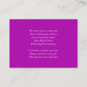 Lila Orchideenhochzeit Begleitkarte (Rückseite)