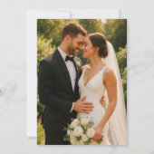 Lila Orchideenhochzeit Botanisches Foto Einladung (Rückseite)