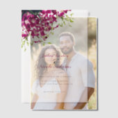 Lila Orchideenhochzeit Botanisches Foto Pergament Einladungen (Versatz (Ehepaar))