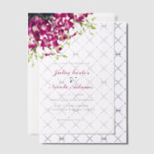 Lila Orchideenhochzeit Botanisches Foto Pergament Einladungen (Versetzt (Einladung))