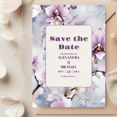 Lila Orchideenhochzeit Save The Date