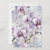 Lila Orchideenhochzeit Save The Date (Rückseite)