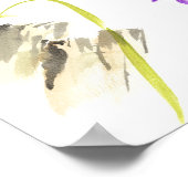 Lila Orchideenkaskade Poster (Ecke)