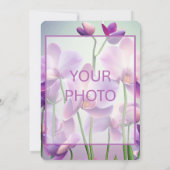 Lila Orchids Blumenhochzeit Speichern Sie die Datu Save The Date (Rückseite)
