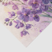 Lila Orchids Bouquet Wasserfarbe Seidenpapier (Ausschnitt)