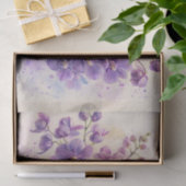 Lila Orchids Bouquet Wasserfarbe Seidenpapier (Geschenk)