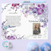 Lila Orchids Hummingbird-Beerdigung Flyer (Einzeln)