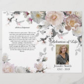 Lila Orchids Hummingbird Beerdigung Programm Flyer (Vorne)