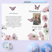 Lila Orchids Hummingbird Beerdigung Programm Flyer (Einzeln)