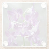 Lila Orchids Kauai Hawaii Glasuntersetzer (Rückseite)