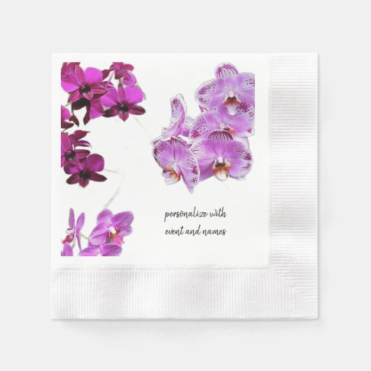 Lila Orchids Napkins Serviette (Vorderseite)