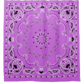 Lila orientalisches Design Duschvorhang (Vorderseite)