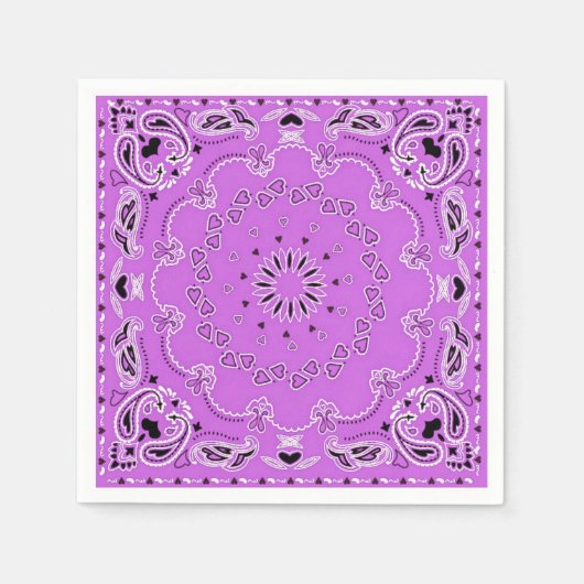 Lila orientalisches Design Serviette (Vorderseite)