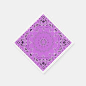 Lila orientalisches Design Serviette (Ecke)