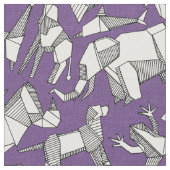 lila Origami-Tier Stoff (Nahaufnahme)