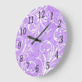 Lila Ornamentaluhr Große Wanduhr (Winkel)