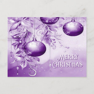 Lila Ornamente Weihnachten Weihnachten Postkarte