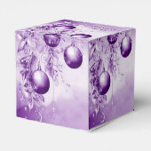 Lila Ornamente Weihnachtsfeiertage Geschenkboxen Geschenkschachtel (Rückseite)