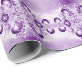 Lila Ornamente Weihnachtswrapping Papier Geschenkpapier (Rolleneckpunkt)