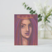 Lila Ost-Orient-Girl Postkarte (Stehend Vorderseite)