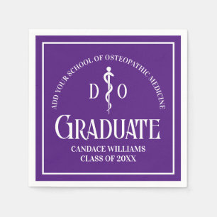 Lila Osteopathische Medical School Graduation Part Serviette