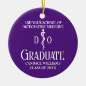 Lila Osteopathischer Abschluss Keramik Ornament (Vorne)