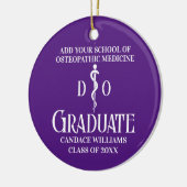 Lila Osteopathischer Abschluss Keramik Ornament (Links)