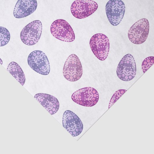 LILA OSTEREIER AUS BLAUEM PLUM SEIDENPAPIER (Ausschnitt)