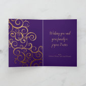 Lila Ostereier Feiertagskarte (Innenseite)