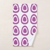 Lila Ostereier-Muster Badhandtuch Set (Handtuch)