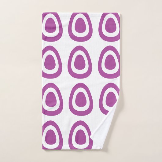 Lila Ostereier-Muster Badhandtuch Set (Handtuch)