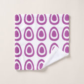 Lila Ostereier-Muster Badhandtuch Set (Waschlappen)