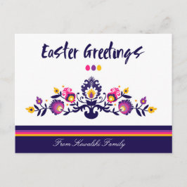 💜 Lila Osterfolklore, Postkarte für benutzerdefin