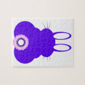 Lila Osterhase, 110 Stück, Puzzle Jigsaw (Horizontal)