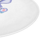Lila Osterhase Schneidebrett (Ecke)