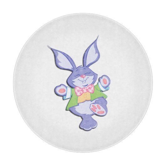 Lila Osterhase Schneidebrett (Vorderseite)