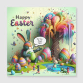 Lila OsterHippo Magnetkarte (Vorderseite)