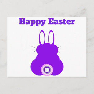 Lila Ostern Bunny Postcard Postkarte