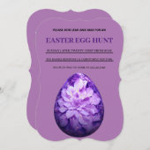 Lila Ostern Einfache Brunch Ei Jagd Einladung (Vorne/Hinten)