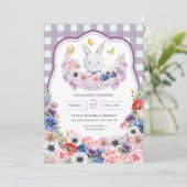 Lila Ostern Sonniger Frühling Ostereier Jagd Einladung (Stehend Vorderseite)