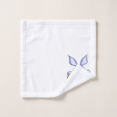 Lila Ostern Tanzen Weißes Badhandtuch Set (Waschlappen)