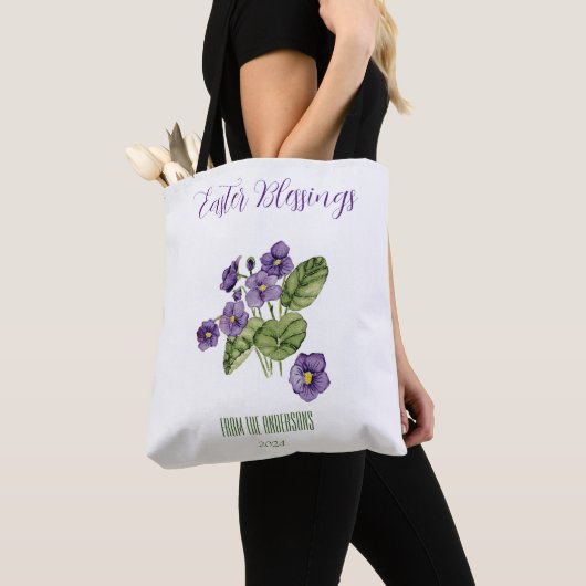 lila Ostersegnung Tasche (Von Nahem)