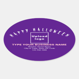 Lila Oval-Aufkleber für Unternehmen Ovaler Aufkleber